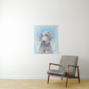 Tapete De Parede Pintura de Weimaraner - Arte de Cachorro Original