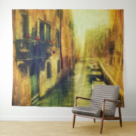 Tapete De Parede Pintura do Canal de Veneza