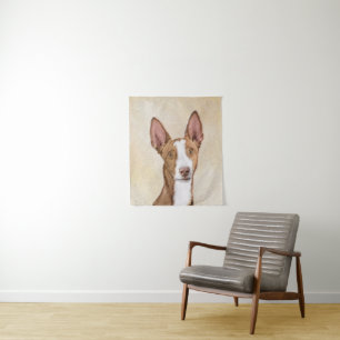 Tapete De Parede Pintura do Cão de Ibizan - Arte Original de Cachor