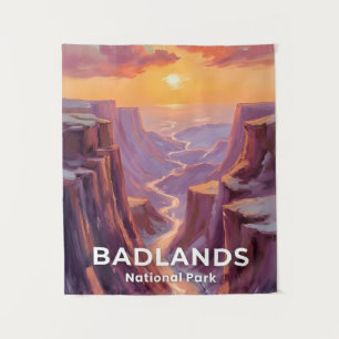 Tapete De Parede Pintura do Parque Nacional Badlands Dakota do Sul