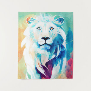Tapete De Parede Pintura em pintura de cores de animais com naturez