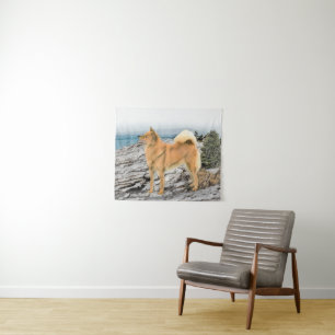 Tapete De Parede Pintura em Seashore - Arte Canina