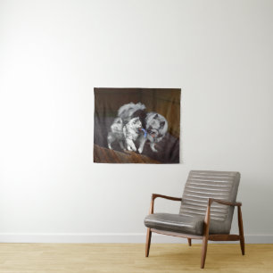 Tapete De Parede Pintura em tempo de reprodução de Keeshond - Arte