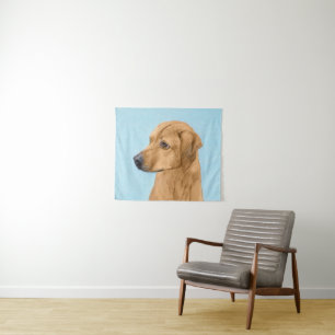 Tapete De Parede Pintura Ridgeback da Rodésia - Arte Cachorra Origi