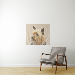 Tapete De Parede Pintura Silky Terrier - Arte Cachorro Original Cac