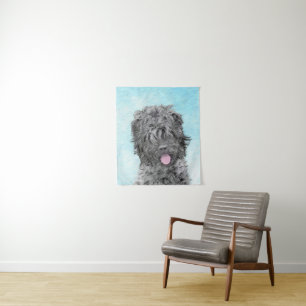 Tapete De Parede Pintura Terrier russa negra - Cachorro original bo