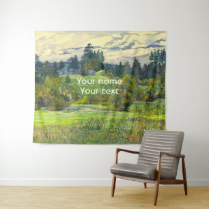 Tapete De Parede Pinturas que pintam aquarela na seda