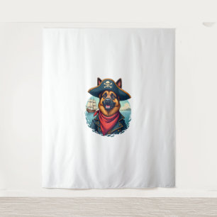 Tapete De Parede Pirata de Cachorro german shepherd