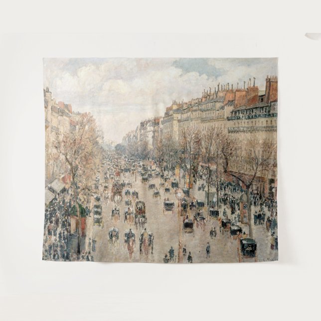 Tapete De Parede Pissarro - Boulevard Montmartre, Sol da Tarde (Frente (Horizontal))
