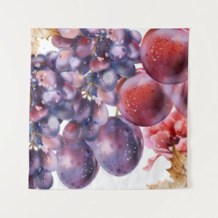 Tapete De Parede Placa de aquarela de Uvas