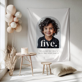 Tapete De Parede Placa de Boas-Vindas de Aniversário de 5 Anos com