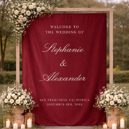 Tapete De Parede Placa de Boas-Vindas de Casamento em Tecido Person