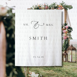 Tapete De Parede Placa de Boas-Vindas de Casamento Minimalista Eleg