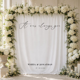 Tapete De Parede Placa de Boas-Vindas de Casamento Preto e Branco M