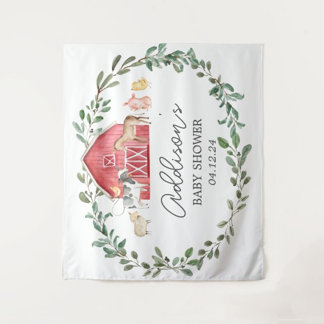 Tapete De Parede Placa de Boas-Vindas de Fazenda Moderna Cartaz de  (Frente)