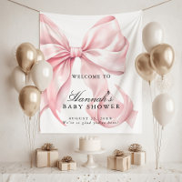 Placa de Boas-Vindas para Chá de Bebê Menina com L