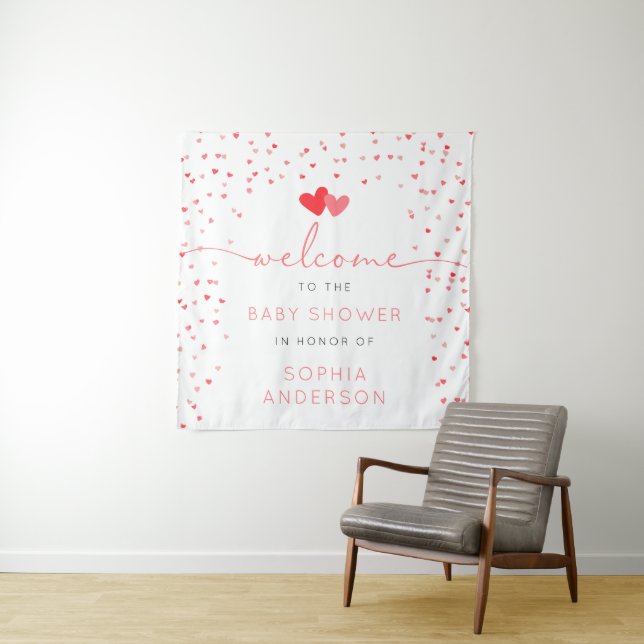 Tapete De Parede Placa de Boas-Vindas para Chá de Bebê Sweetheart V (In Situ)