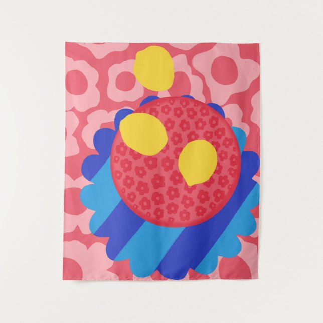 Tapete De Parede Placa de Flor de Limão (Frente)