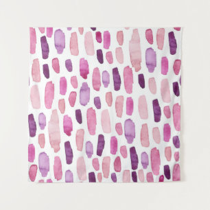 Tapete De Parede Placas De Aquarela: Cor De Rosa, Púrpura.