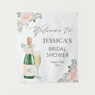 Tapete De Parede Placas de Boas-Vindas Petalas & Prosecco Champanhe