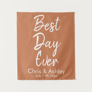 Tapete De Parede Planilha de Casamento Terracotta Personalizada Mel