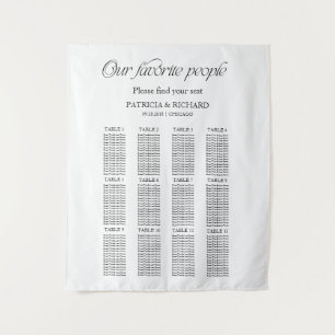 Tapete De Parede Plano de Assentos de Casamento "Nossas Pessoas Fav