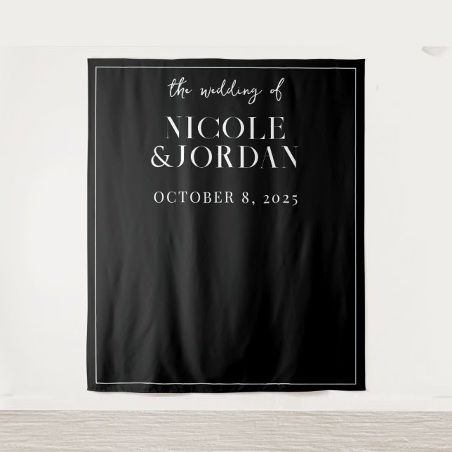 Tapete De Parede Plano de Casamento Chic Simples Moderno (Frente)