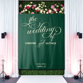 Tapete De Parede Plano de Casamento de Teal da Caligrafia Elegante