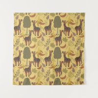 Plano de fundo amarelo sem costura Giraffe