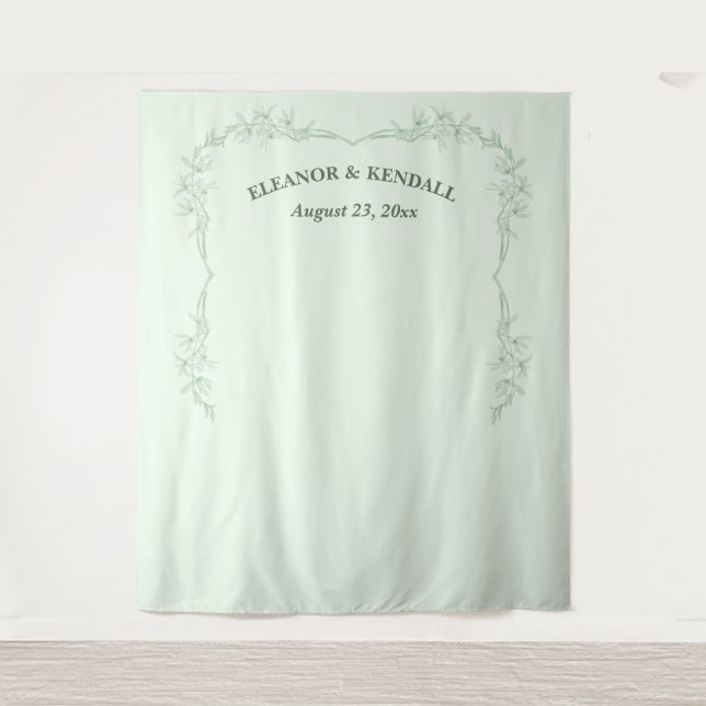 Tapete De Parede Plano de Fundo da Booth de Foto do Casamento da Fl (Frente)