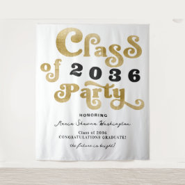 Tapete De Parede Plano de fundo da Festa de formatura Dourada branc