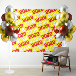 Tapete De Parede Plano de fundo de graduação amarelo e vermelho