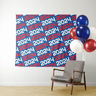 Tapete De Parede Plano de fundo de graduação azul e vermelho