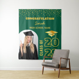 Tapete De Parede Plano de fundo de graduação personalizado verde e