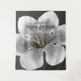 Tapete De Parede Plano de fundo do Booth de Casamento Chic Preto e