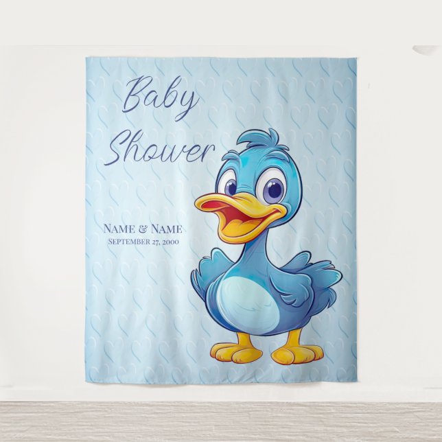 Tapete De Parede Plano de Fundo do Pato Azul (Frente)