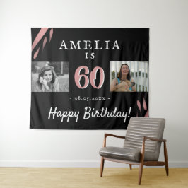Tapete De Parede Plano de fundo fotográfico preto rosa 60.º anivers
