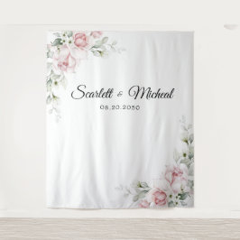 Tapete De Parede Planta de fundo da cerimônia de casamento das rosa