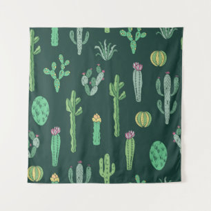 Tapete De Parede Plantas De Cactus: Vintage Sem Olho De Fundo