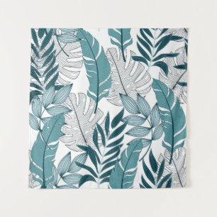 Tapete De Parede Plantas Tropicais Deixam Papel De Parede Vintage.