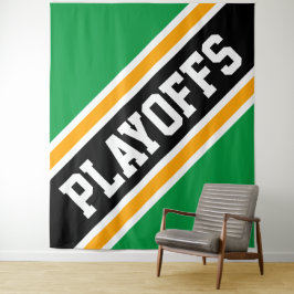 Tapete De Parede PLAYOFFS Verde Brilhante Laranja Preto Listras Inc