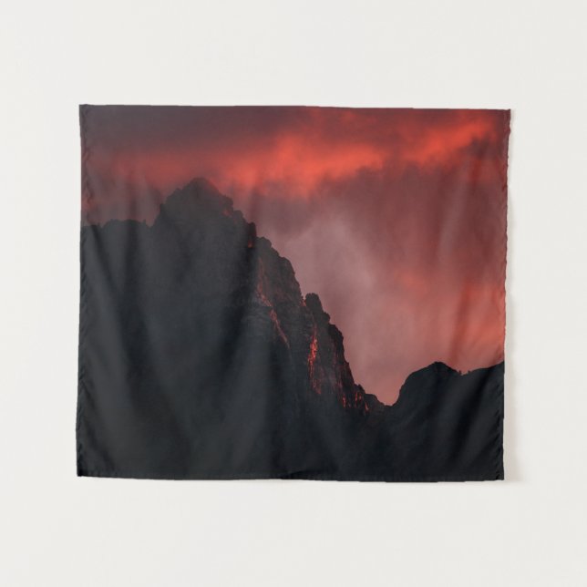 Tapete De Parede Pobre pôr do sol nas montanhas (Frente (Horizontal))