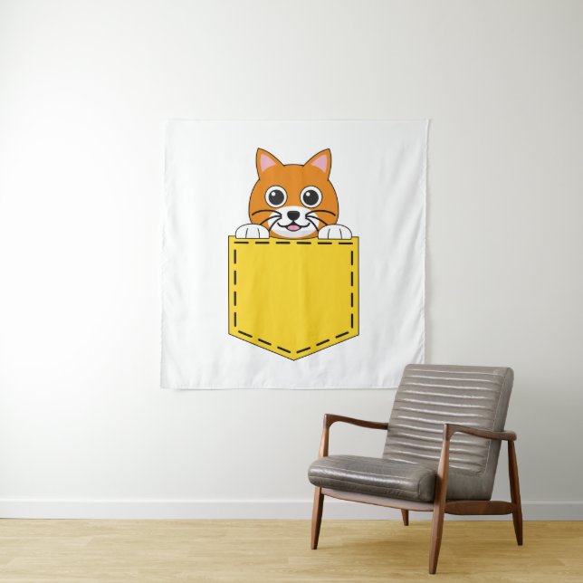 Tapete De Parede Pocket Pet Cat (In Situ)