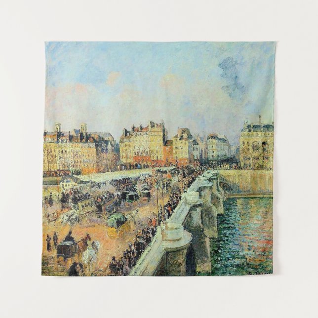 Tapete De Parede Pont Neuf, Tarde, Sunlight Camille Pissarro (Frente)