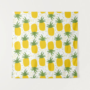 Tapete De Parede Pontos de abacaxi: Design de Fruta de Verão