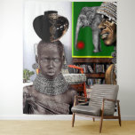 Tapete De Parede Pop Art do estilo africano<br><div class="desc">Gráfico de Pop de Arte de Estilo Afrocêntrico</div>
