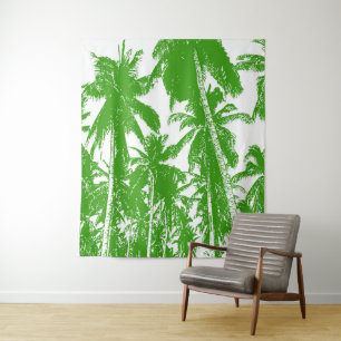 Tapete De Parede Pop-Art Estilo Palmeiras Tropicais Design