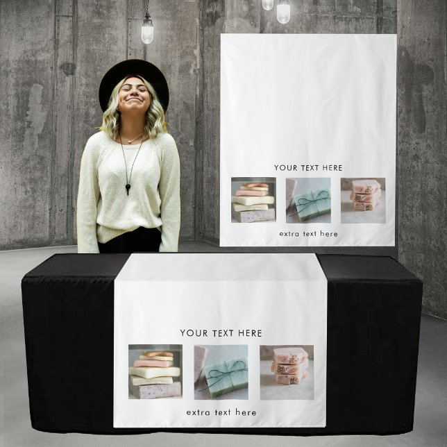 Tapete De Parede Pop-Up Banner Business 3 do Mesa Runner Banner (Pop Up Shop Table Runner Banner Business 3 Photos Tapestry)