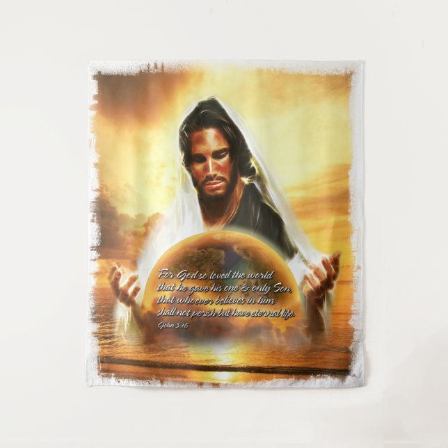 Tapete De Parede Por Deus tão amado pelo mundo. (Frente)