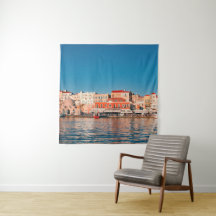 Porto veneziano em Chania à hora azul, Creta,